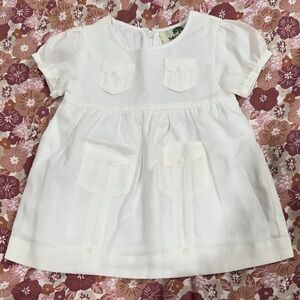 Infant Baby Girl Linen Guayabera Dress
